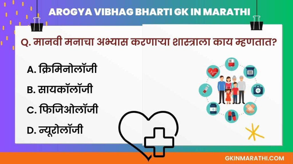 Arogya Vibhag Bharti Gk In Marathi Arogya Vibhag Bharti Question